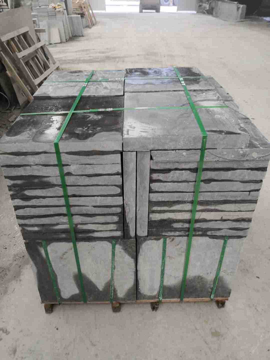 天然青石青白石台阶条石机切面剁斧面荔枝面火烧面防古一寸三斩