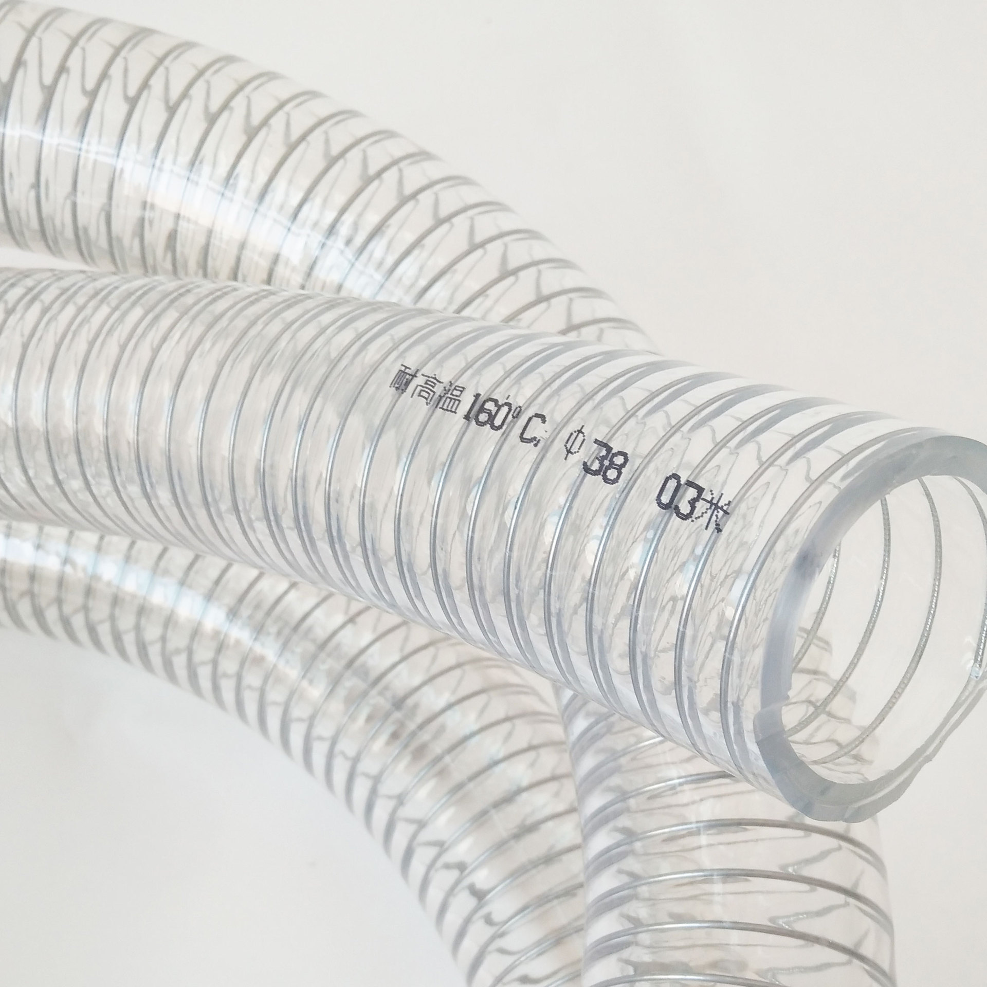 5钢丝软管 颗粒管 高透明塑料上料 内衬钢丝管