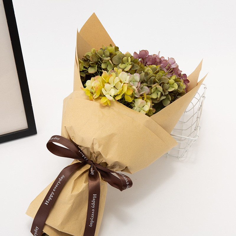 纯色牛皮纸 复古文艺百搭包花纸花店用品花束包装纸鲜花干花包装