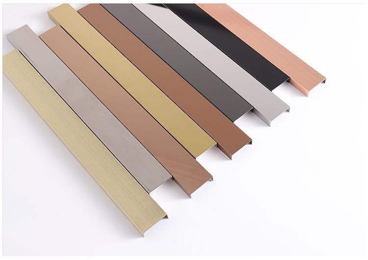 装饰u型槽钛金不锈钢u型包边条装饰线条吊顶瓷砖装饰收边条踢脚线