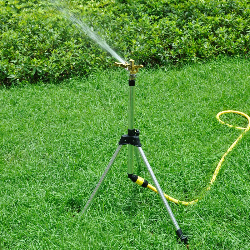 绿化草坪喷灌喷头浇水工具花园别墅庭院不锈钢三角支架锌鸟洒水器