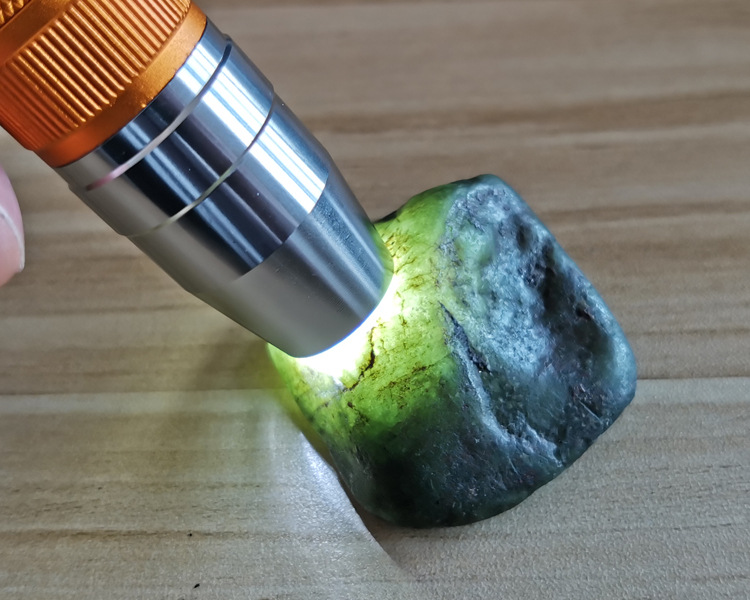 高亮照玉石强光手电筒 用鉴定玉石翡翠原石文玩 白光灯迷你家用