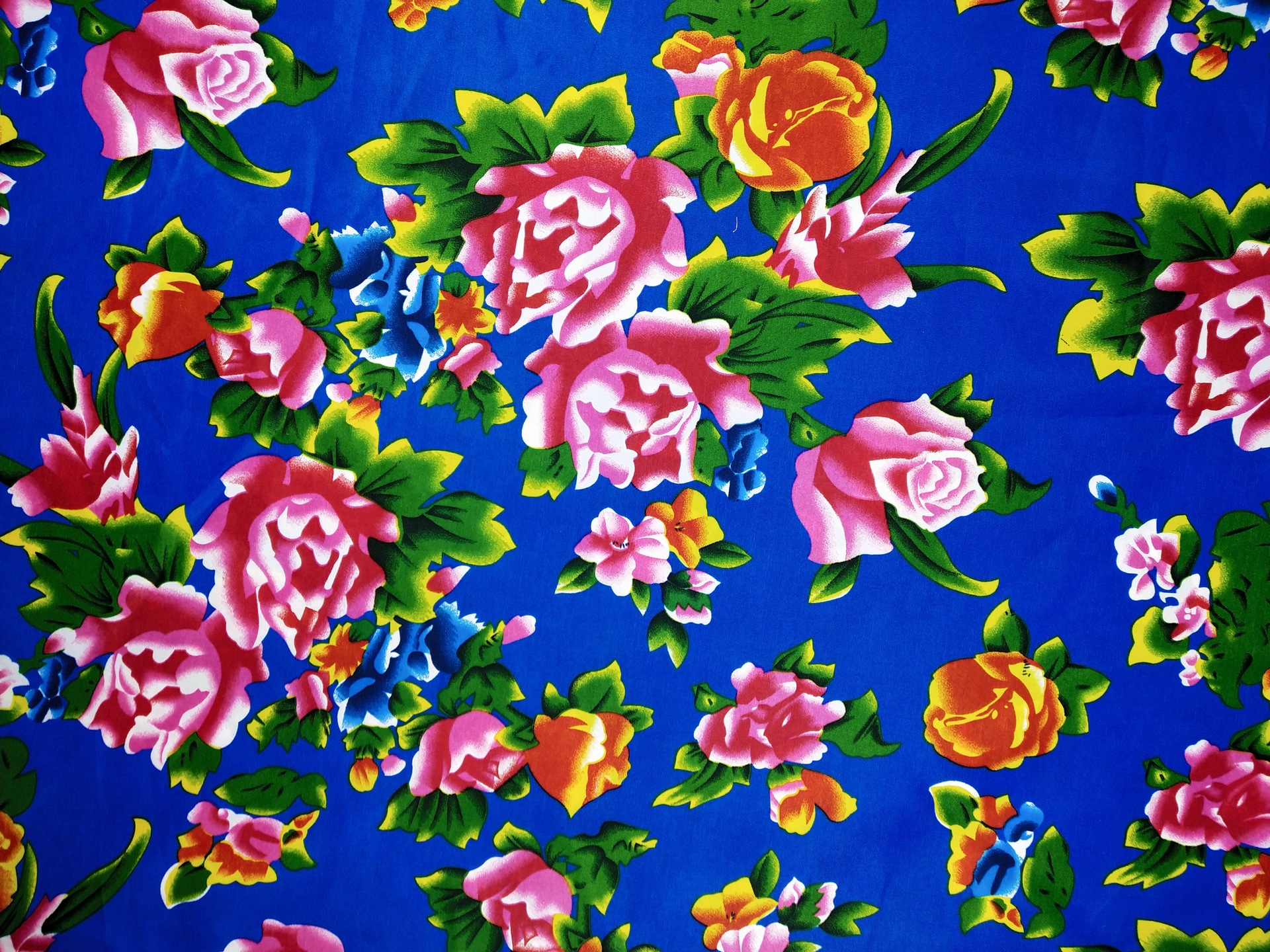 东北大花布凤凰牡丹装饰纯棉绸人造棉面料酒店农家乐装修墙面布料