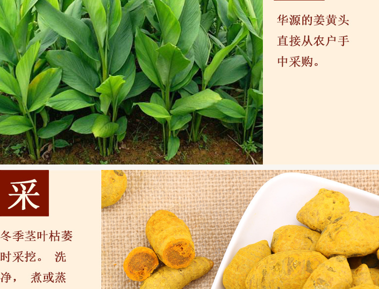 印度缅甸姜黄头咖喱粉原料黄姜个毛姜黄西餐烘焙原材料调味品香料