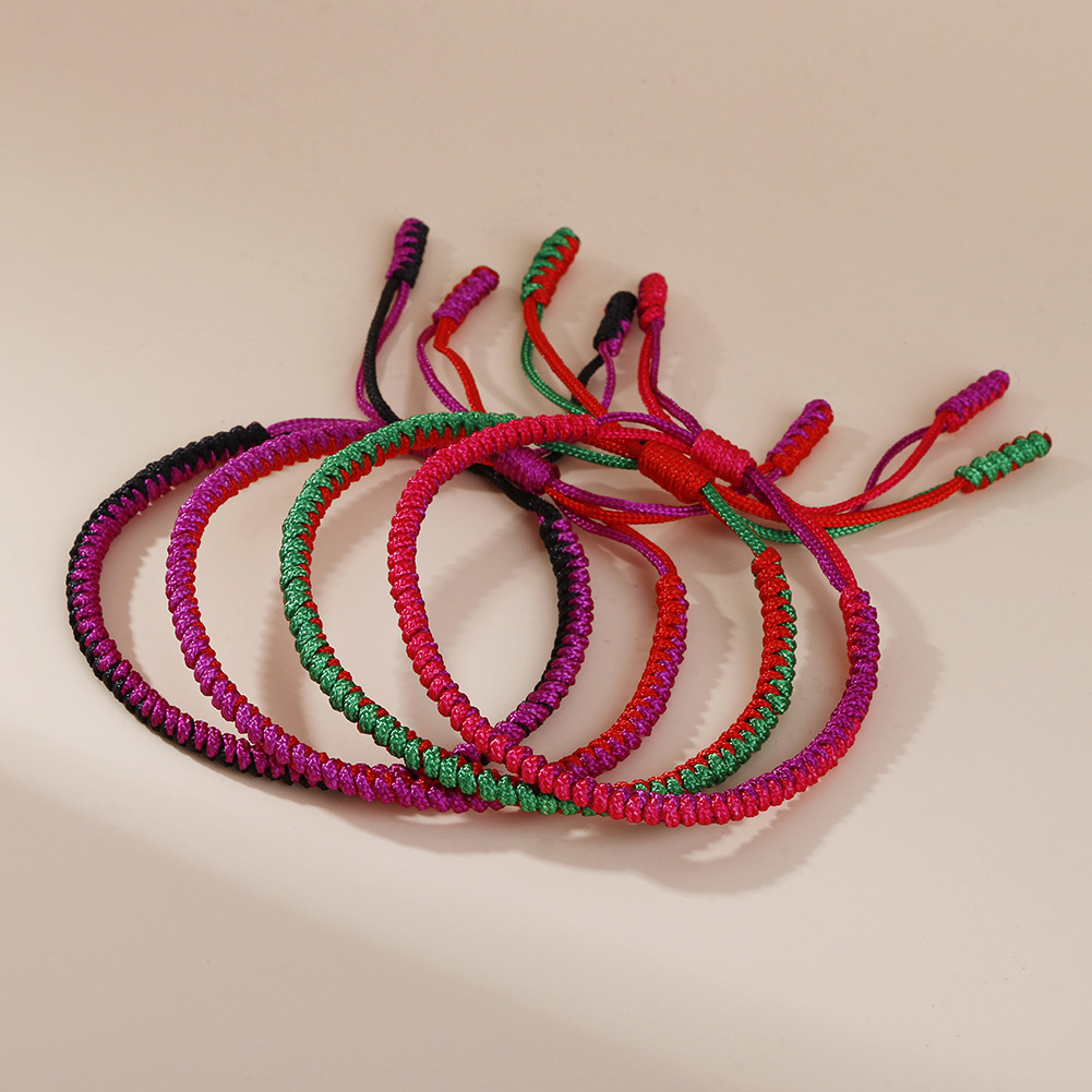 红绳本命年手链纪念品地摊货源创意手工编织手绳男女情侣套装现货