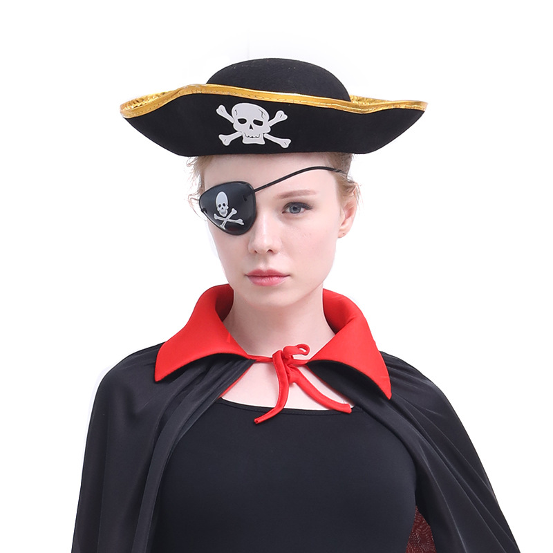 万圣节化装舞会成人儿童海盗角色装扮道具独眼龙海盗眼罩