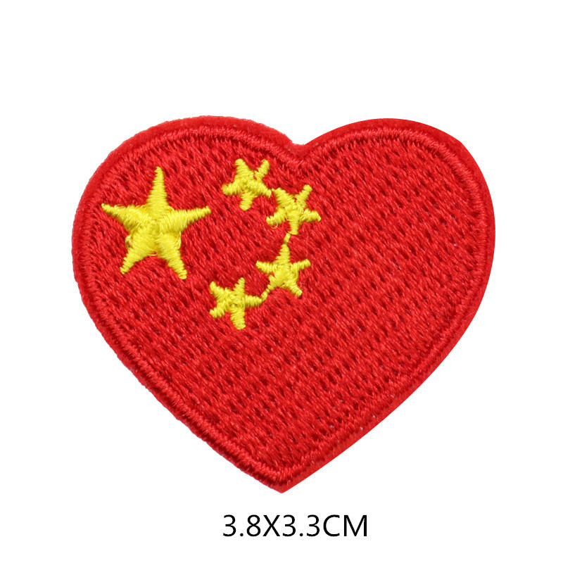 国旗布贴刺绣贴补丁贴个性小号贴花五星红旗衣服贴衣服修补贴绣花