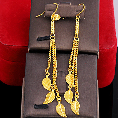 2020大金色不可以气质女式花卉田园亮面独立包装流行耳环