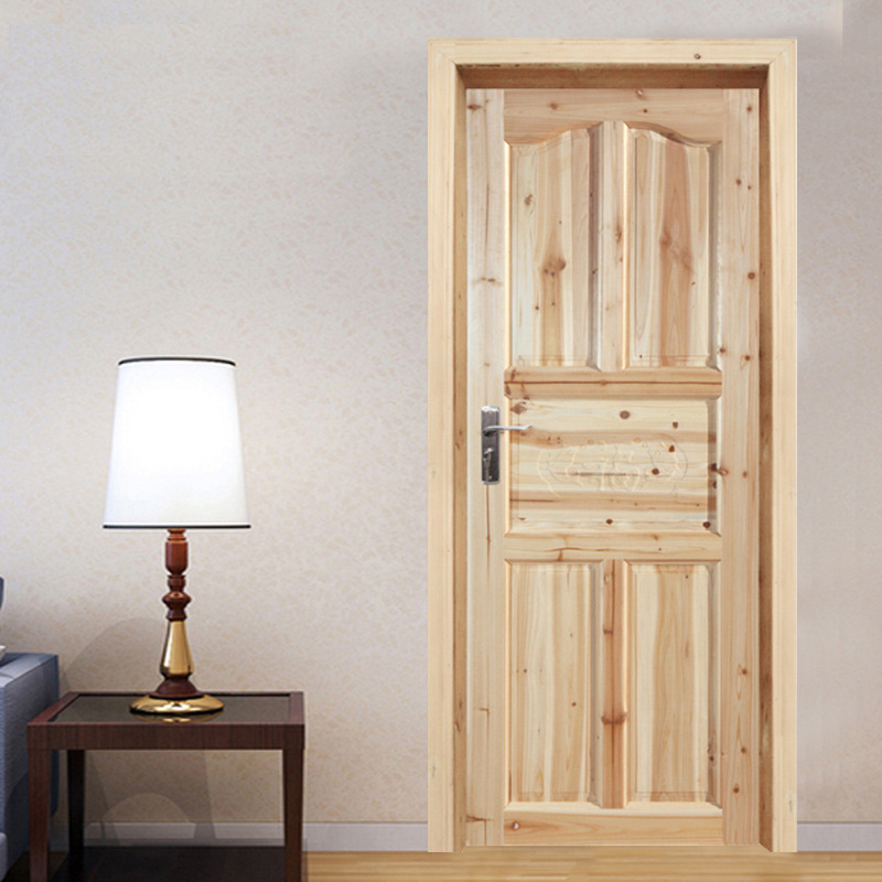 卧室木门杉木原木房间套装门窗室内门实木门推拉门折叠