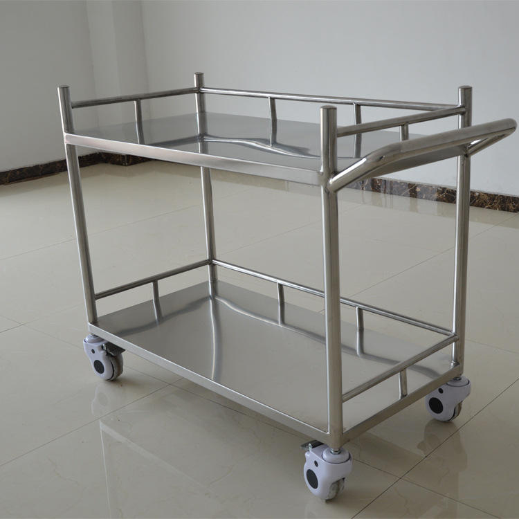 不锈钢推车无尘车间医院商用仪器车双层推车工具车