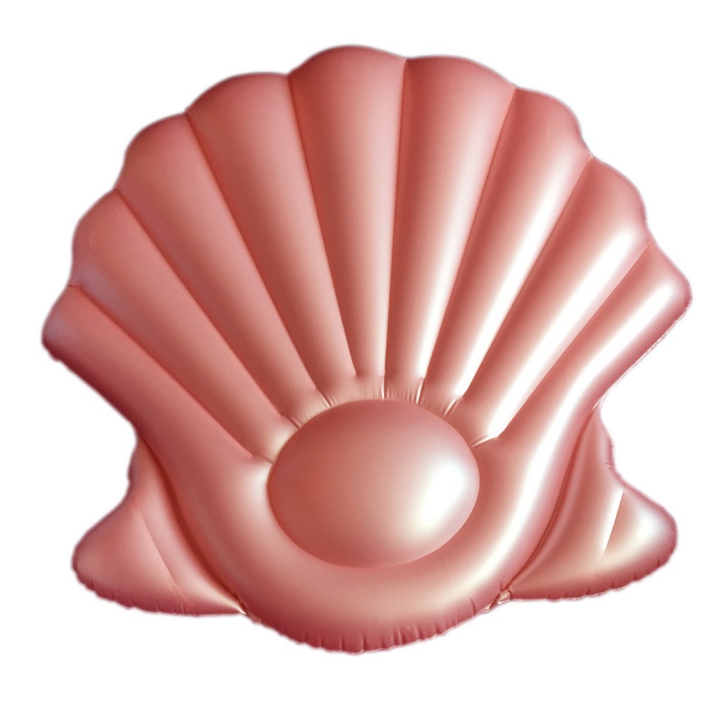厂家订做玫瑰金贝壳浮排粉色扇形贝壳浮床扇贝珍珠水床现货批发