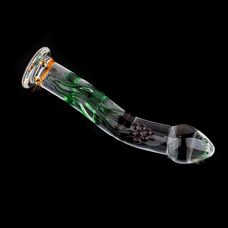 多彩水晶阳具情趣肛门扩张器水晶自慰棒按摩棒仙女用玻璃后庭肛塞