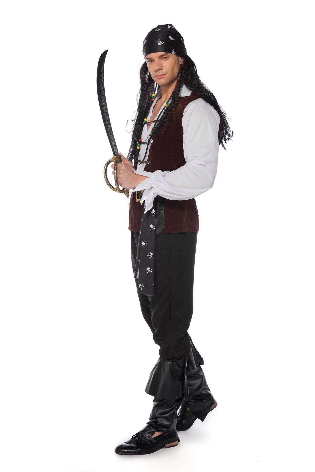 2020新款 男海盗装成人套装 cosplay 衣服 万圣节加勒比海盗服装