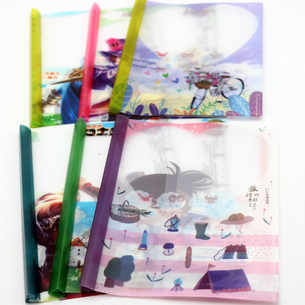 批发学生25k中号流行卡通拉杆印刷书皮抽杆印花书套学习用品