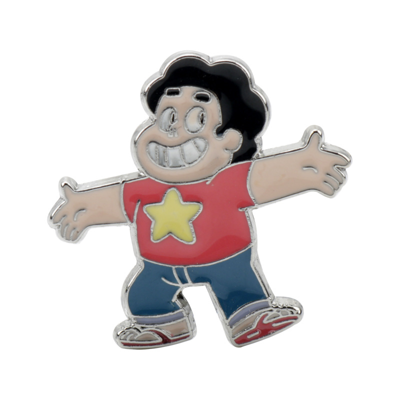 史帝芬宇宙小子卡通胸针动漫电影周边金属珐琅徽章夹克装饰别针扣