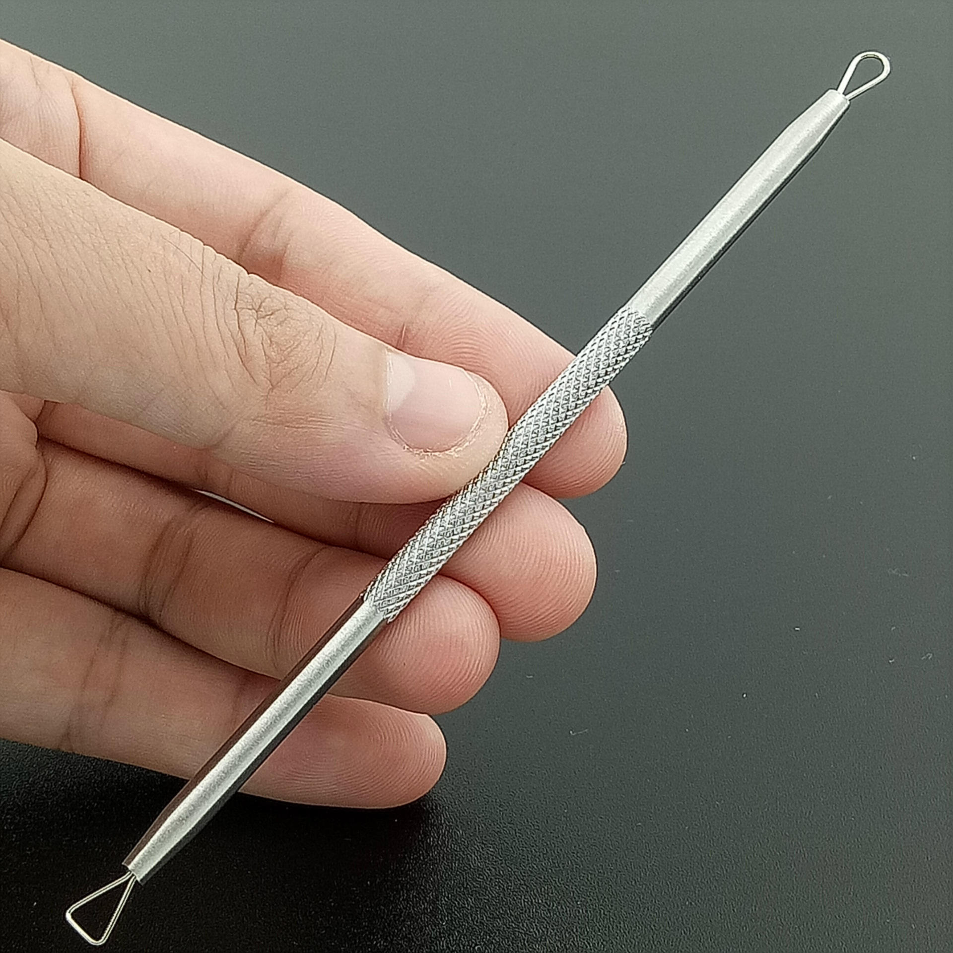 现货不锈钢双头粉刺针挤压圈针去黑头粉刺挤痘痘挤压器粉刺工具