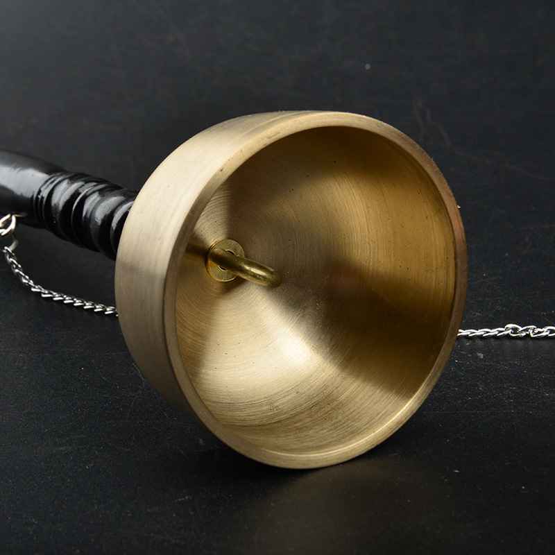 台湾博能堂声乐法器铜磬引庆木柄引罄纯铜佛教法器寺庙佛堂用品