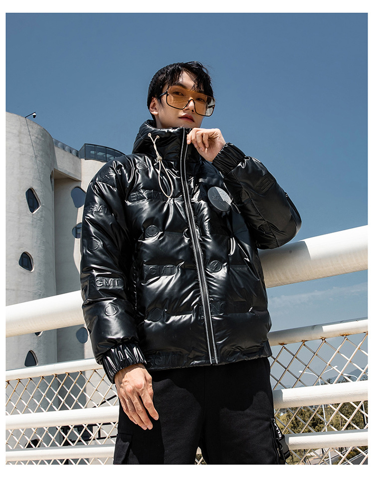 羽绒服男士短款秋冬季2020新款潮流帅气男款亮面轻薄外套潮牌冬装