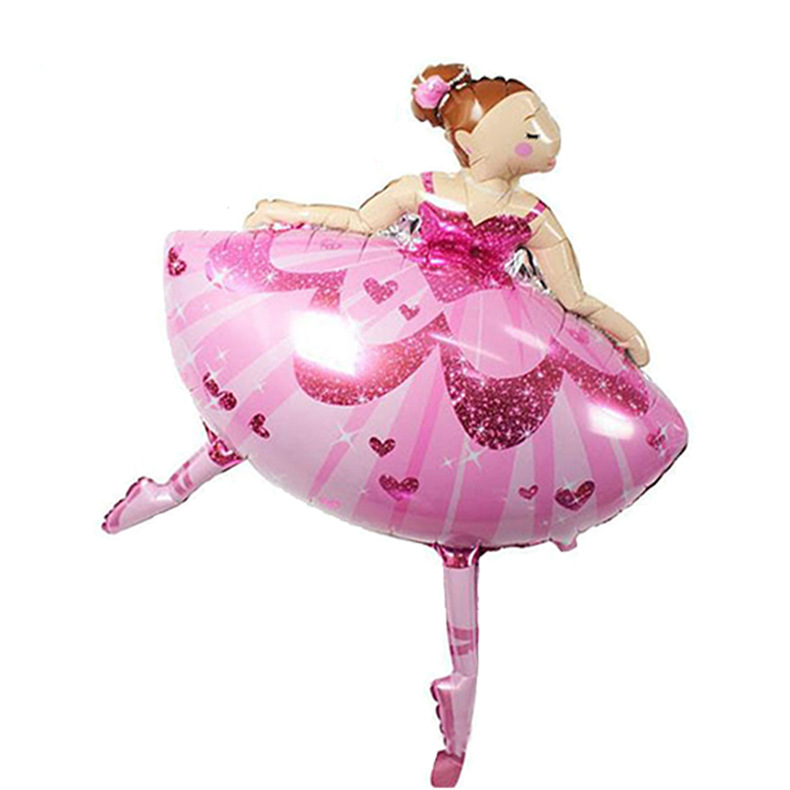 卡通气球跳舞女孩铝膜气球婚庆装饰生日布置芭蕾舞女孩卡通气球