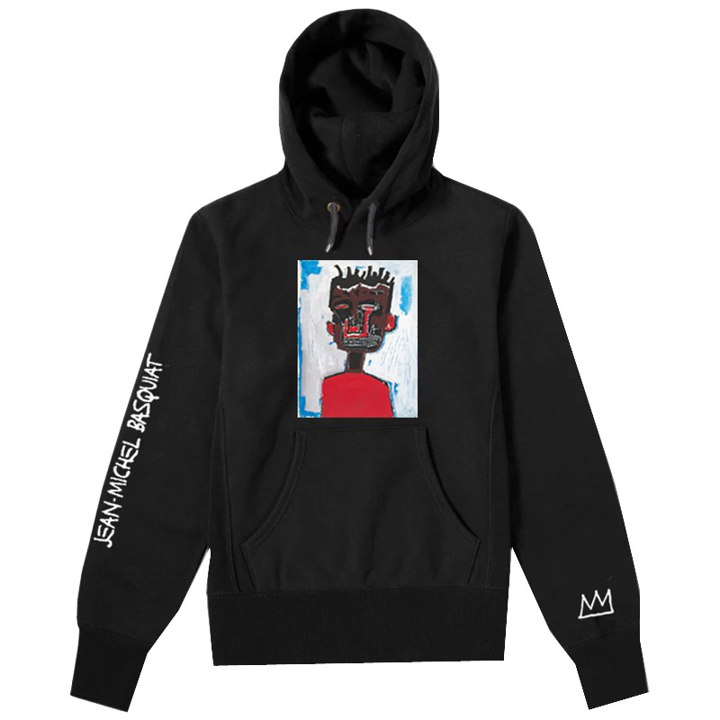 秋冬basquiat 巴斯奎特 涂鸦艺术家联名文艺长袖卫衣外套男女款