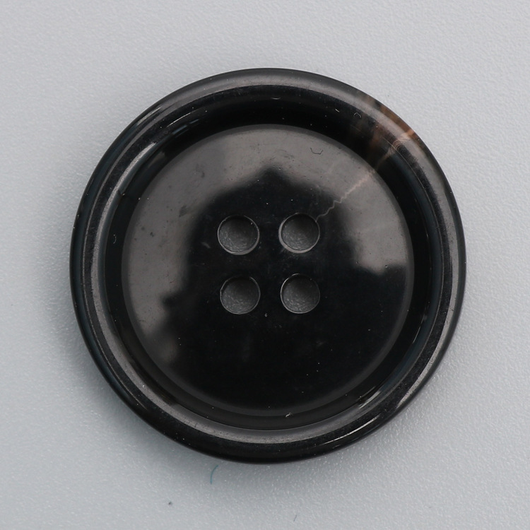 点睛树脂纽扣 仿牛角扣子黑色咖啡白色大衣外套冷系钮扣厂家批发