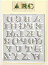 翻糖硅胶模具 巧克力黏土硅胶模具 手稿字母 嵌花字母 L148