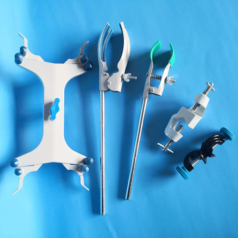 铁架台配件冷凝管夹十字夹蝴蝶夹烧瓶夹烧杯夹止水夹铁三环滴管夹