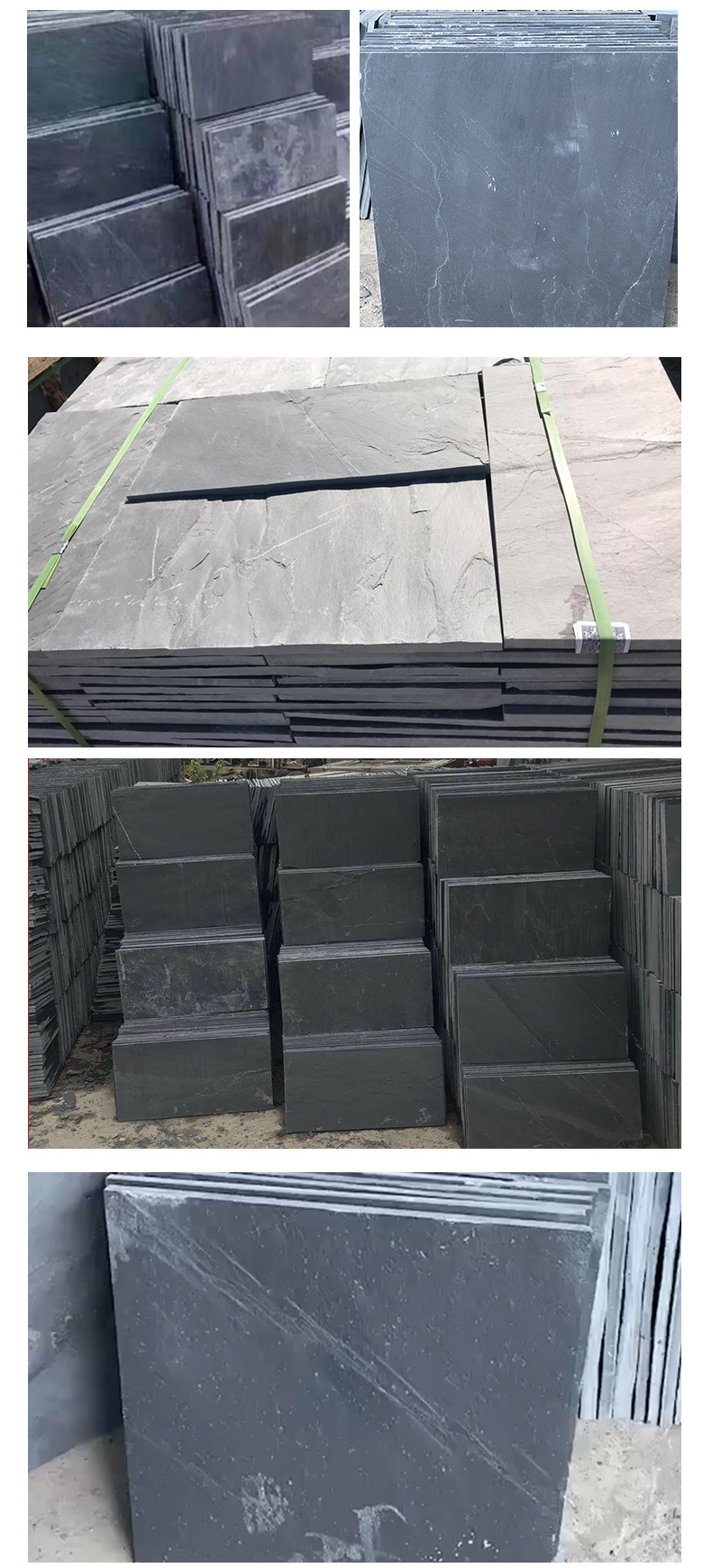 厂家直销绿色板岩青石板文化石公园广场铺路石仿古绿色青石板批发