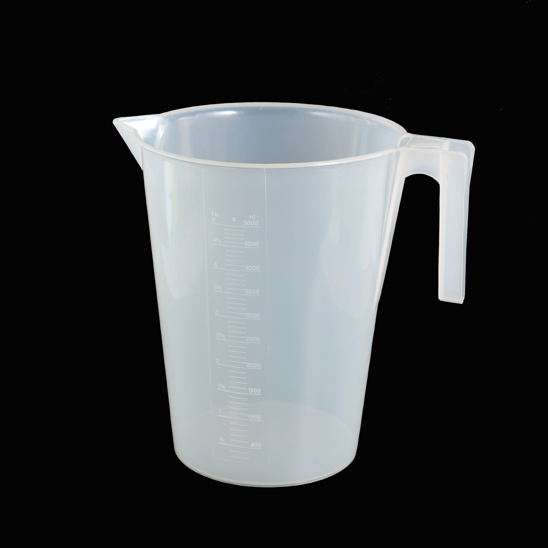 5000ml加厚刻度量杯塑料透明带刻度量桶厨房烘焙奶茶半手柄量杯