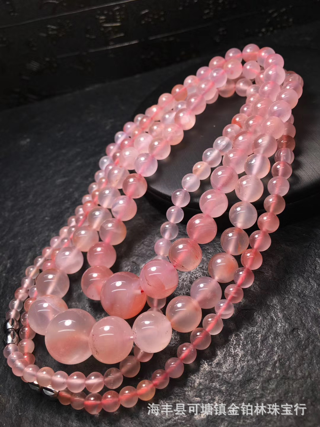 天然川料南红玛瑙冰粉塔链南红玛瑙项链女色泽干净可塘厂家批发