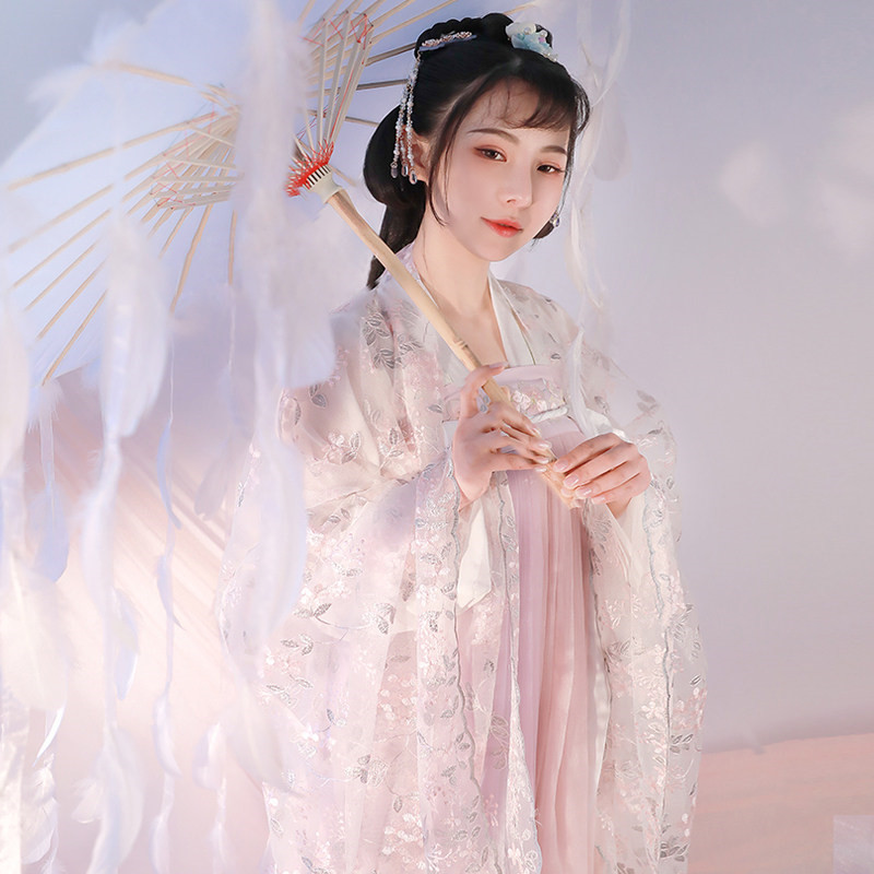 春季汉服女成人传统古装中国风超仙大袖重工刺绣齐胸齐腰襦裙女装