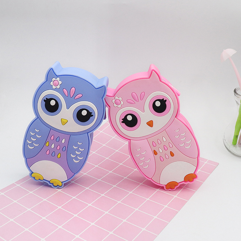 Owl Pencil Case Cartoon Silicone Pencil Case Large Capacity Decoration Small Items Buggy Bag Customizable Manufacturer