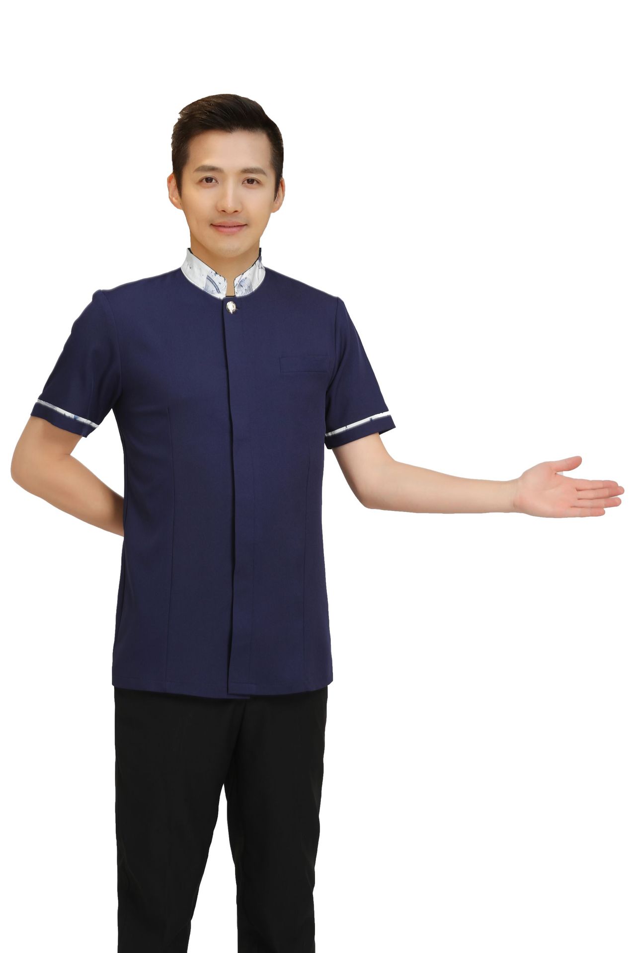 酒店服务员工作服夏长袖餐饮西餐厅烧烤火锅中式饭店工作服女短袖