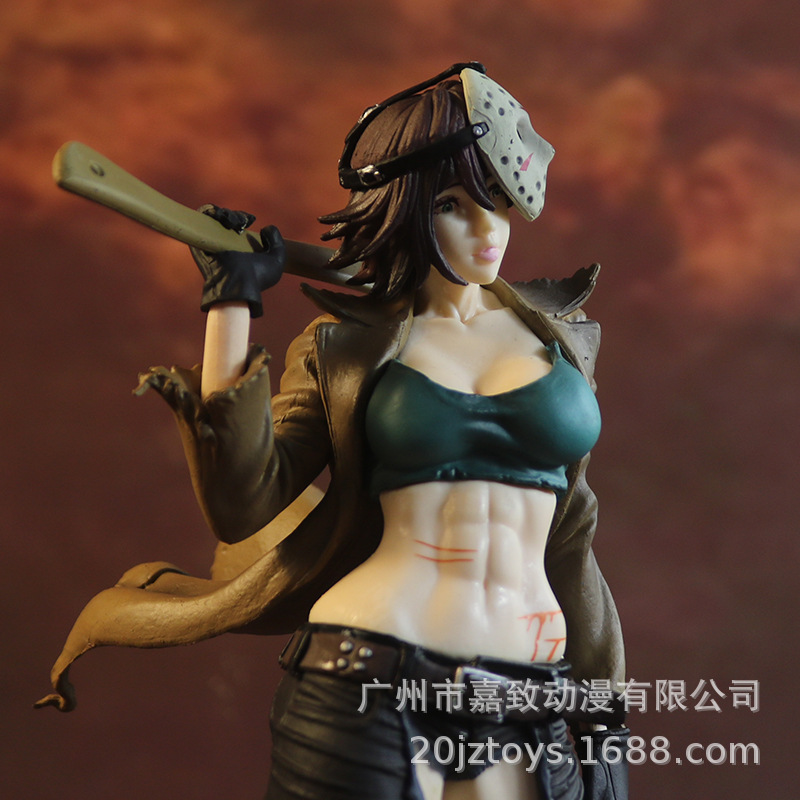 嘉致动漫猛鬼街女版 弗莱迪 杰森 电影周边 黑色星期五 盒装手办