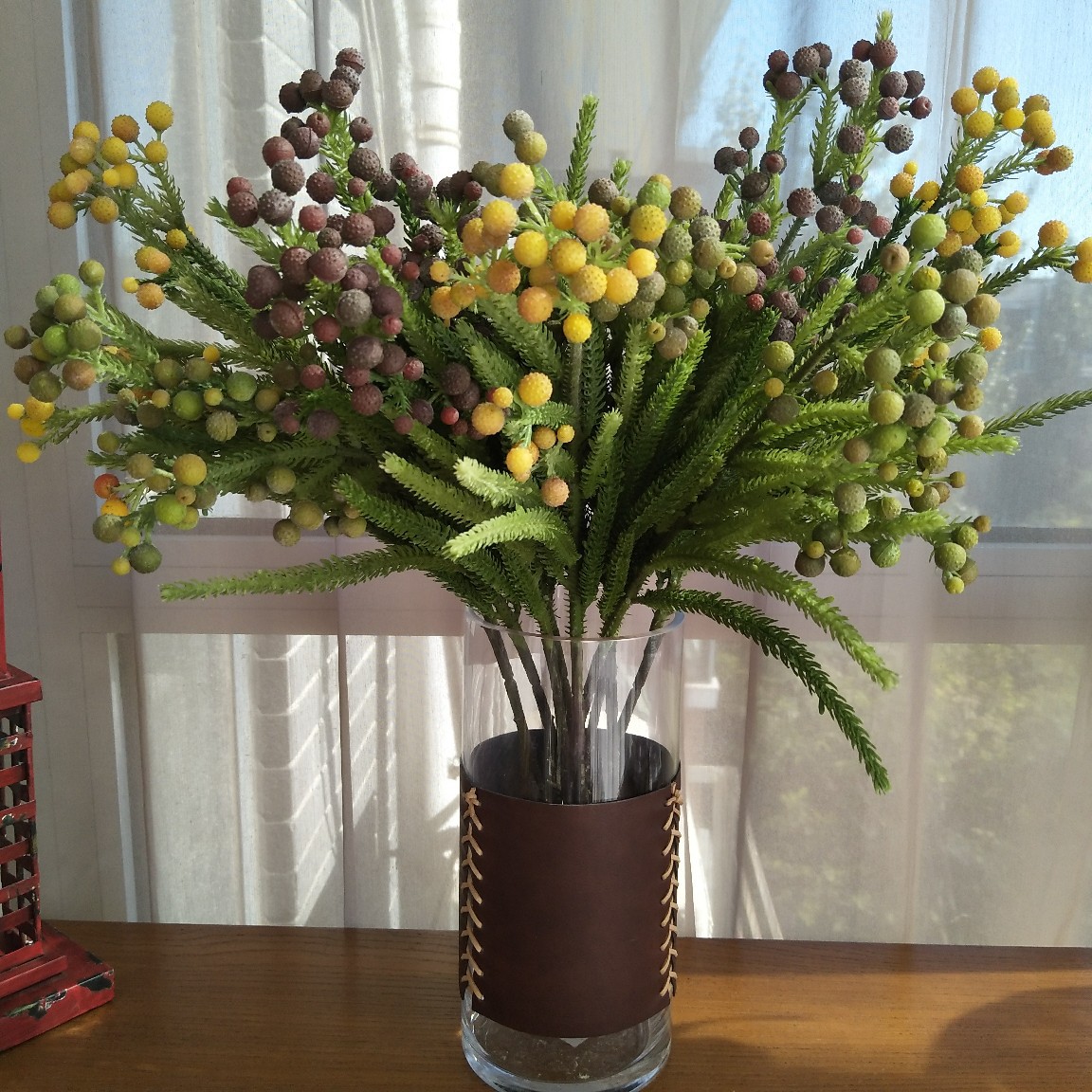 珊瑚果北欧仿真果枝相思果家居样板间婚庆摄影插花装饰假花仿真花