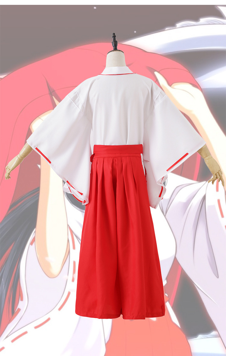 万圣节犬夜叉桔梗衣服 巫女服cosplay衣服 二次元动漫古风服装