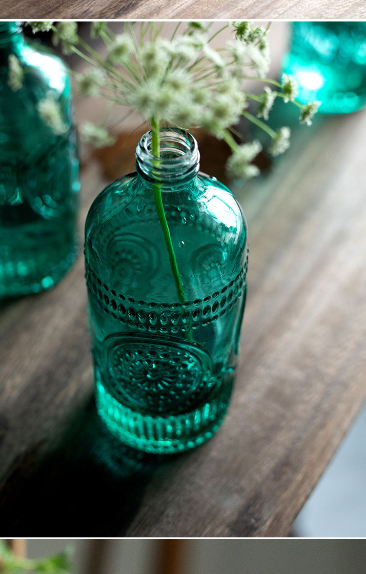 新款小型玻璃器皿花瓶花器花插小口玻璃瓶收纳瓶日式清新桌面摆件