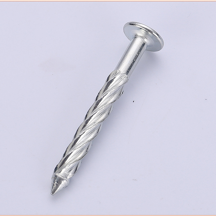 不锈钢螺纹钉镀锌圆头钉平头钢钉压爆拉爆螺丝钉麻花钉铁钉多用途