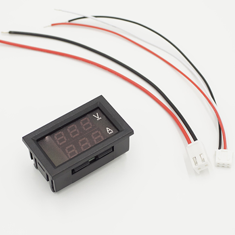 0-100v 10a电压电流二合一双显直流dc数字数显汽车电动车电压表