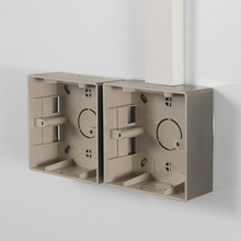 灰色明装线盒底盒86型开关插座明盒 明线接线盒家用开关盒子超薄