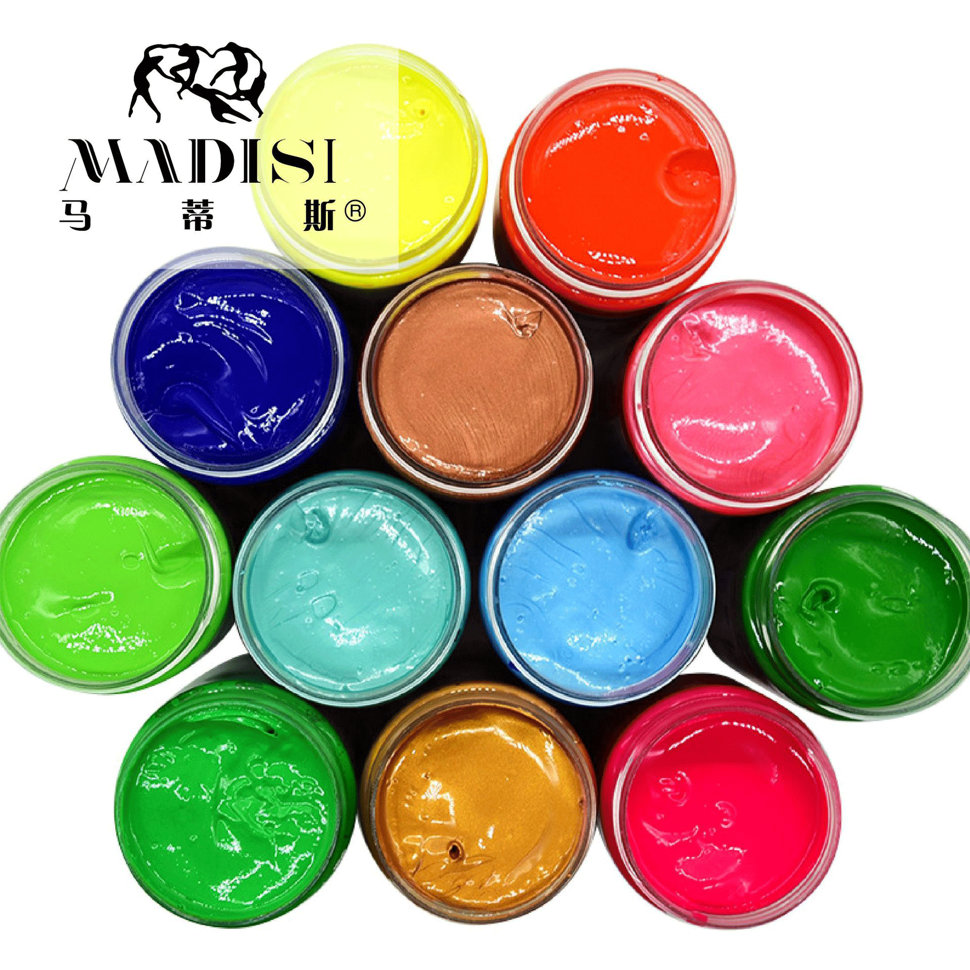 马蒂斯300ml丙烯颜料白盖手绘墙绘diy彩绘丙烯颜料102色可定制