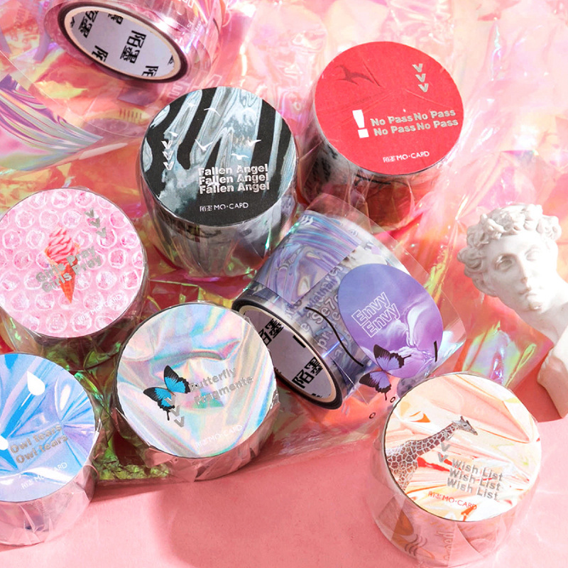 陌墨透亮pet白墨胶带 梦境叙述诗系列 创意个性梦幻拼贴手账素材