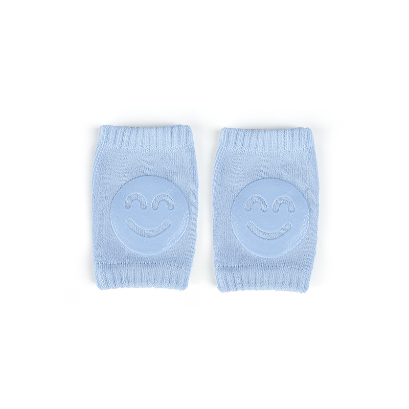 Cartoon Smiling Face Children's Knee Pad Baby Terry-Loop Hosiery Sets Crawling Glue Dispensing Non-Slip Knee and Elbow Pad