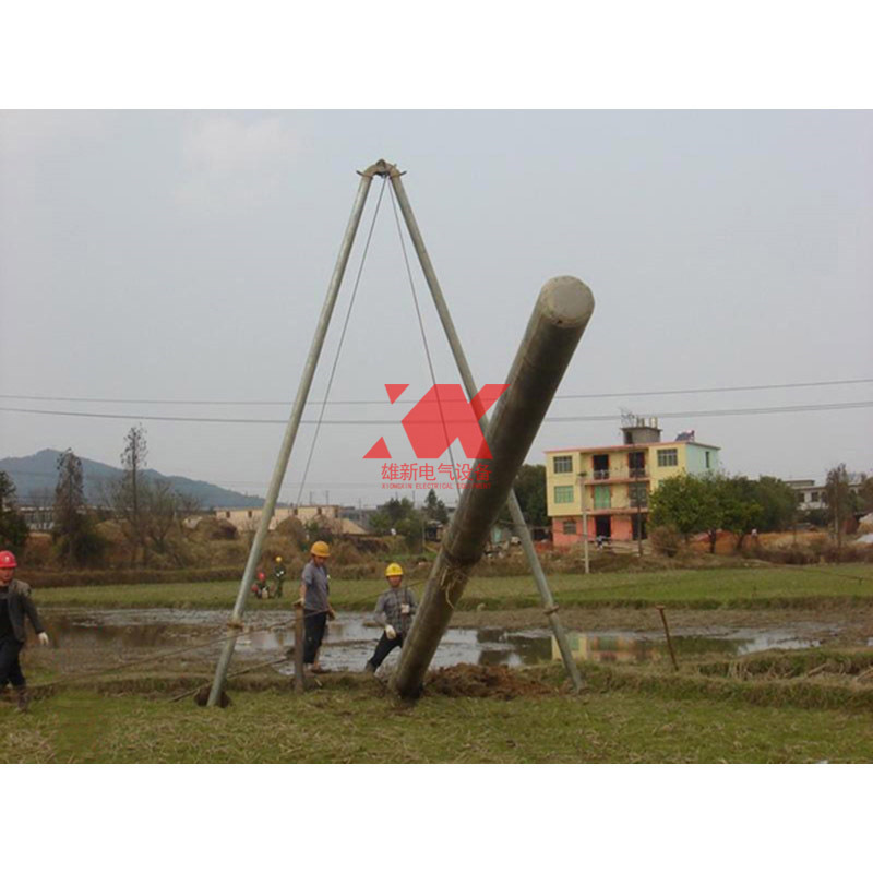 电力施工铝合金三脚架立杆机人字抱杆三角扒杆起杆器电线杆起杆器