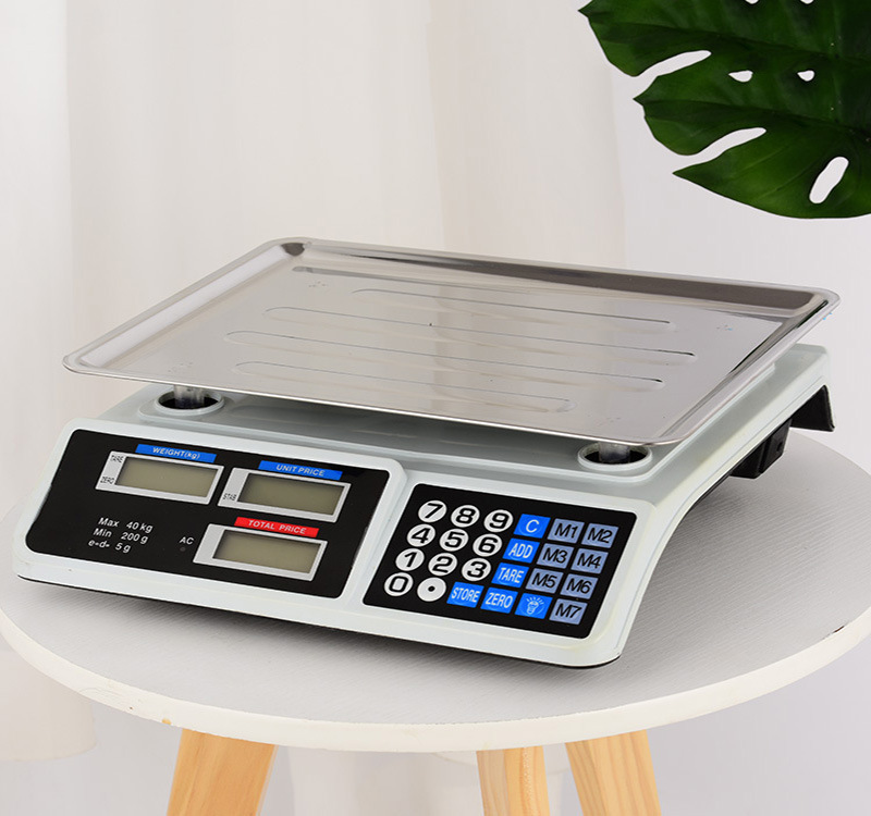 Foreign Trade English Version Electronic Pricing Scale Electronic Platform Scale Electronic Scale Fruit and Vegetable Kitchen Scale 30kg/40kg