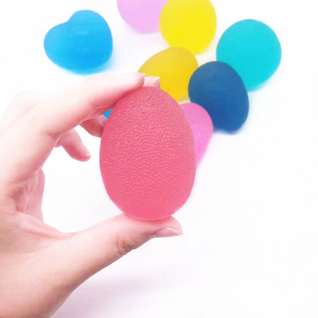 糖果色透明手掌穴位按摩球手指手腕锻炼放松弹力球tpr果冻握力球