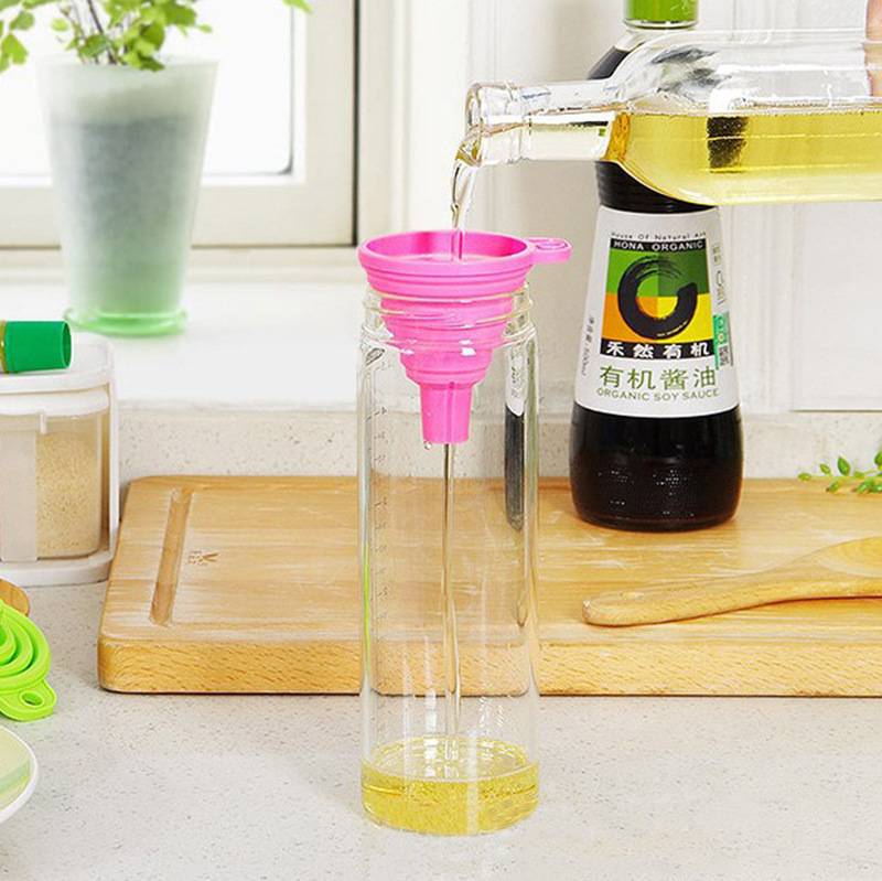 Kitchen Utensils Multi-Functional Silicone Telescopic Funnel Folding Funnel Kitchen Oil Funnel Tangpozi Funnel