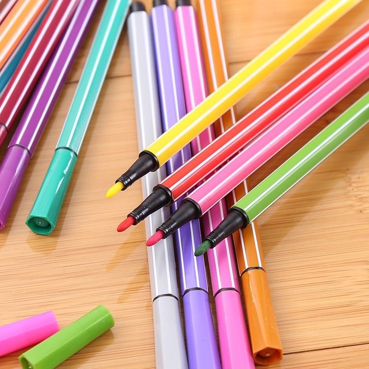 凯晟24色水彩笔儿童幼儿园卡通彩色勾线笔画画笔套装可水洗彩笔