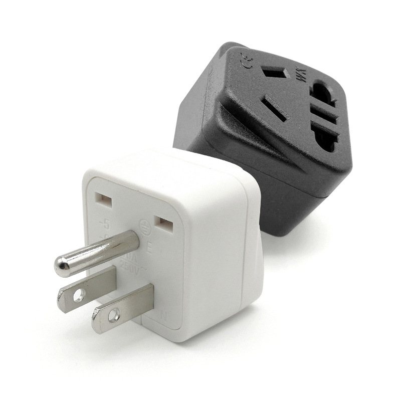 多用途插座转换器 美规插座转换 三脚美标插头 国标转换头wk-5