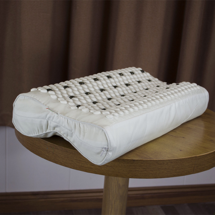 寒水石枕头荞麦皮枕芯单人护颈睡眠枕成人家用带枕套